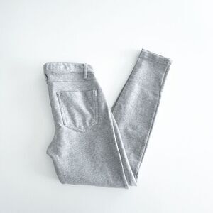 Zara Basics Women's Zip Fly Cropped Stretch Skinny Jeggings Heather Gray Size S